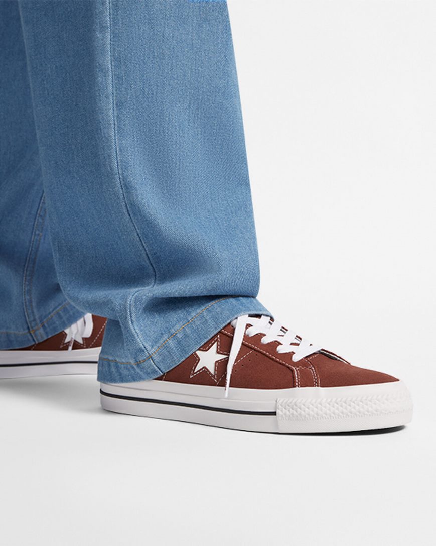 Women's Converse One Star Pro Skate Shoes Red / White / Black | AU 84356M